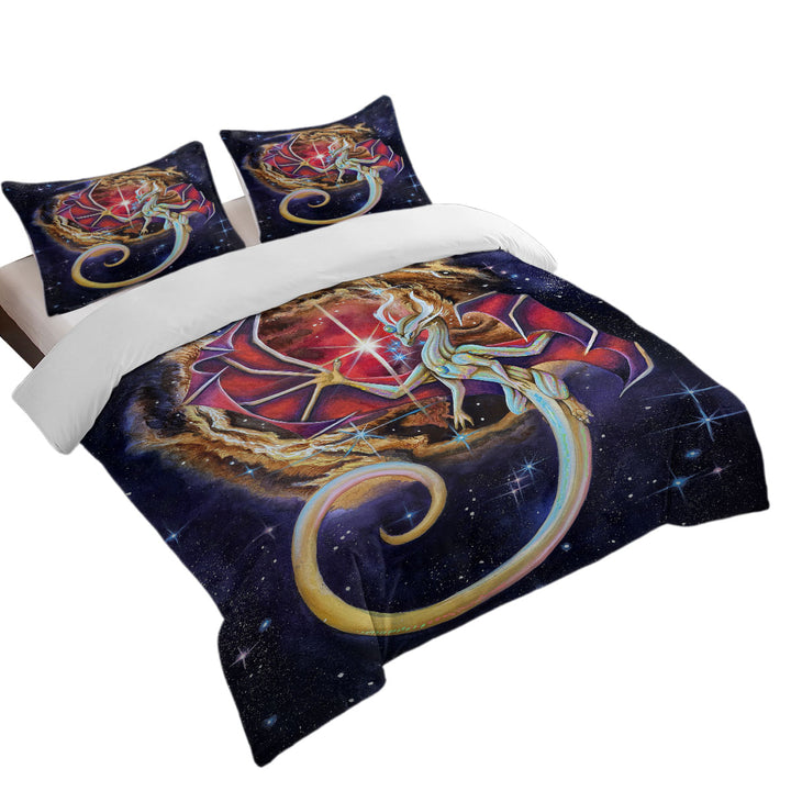 Fantasy Art Dragon Echoes of Light Twin xl Duvet Covers