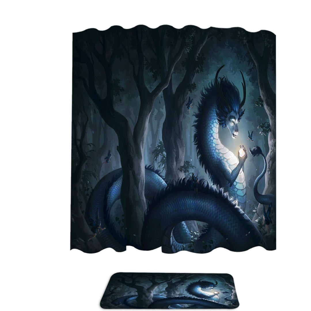 Fantasy Art Forest Dragon Shower Curtains Online
