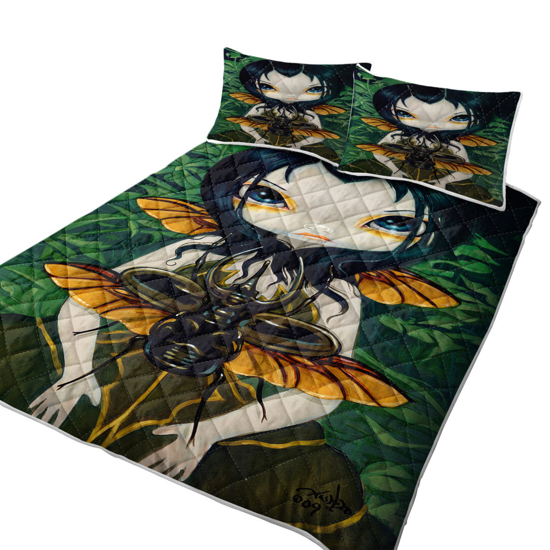 Fantasy Art Lovey Fairy Beetle Wings Quilt shop near me