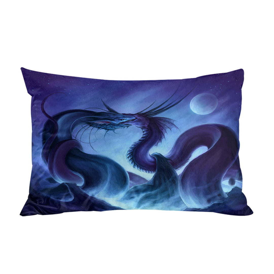 Fantasy Art Moon Night Dragon Fight King Pillow Cases