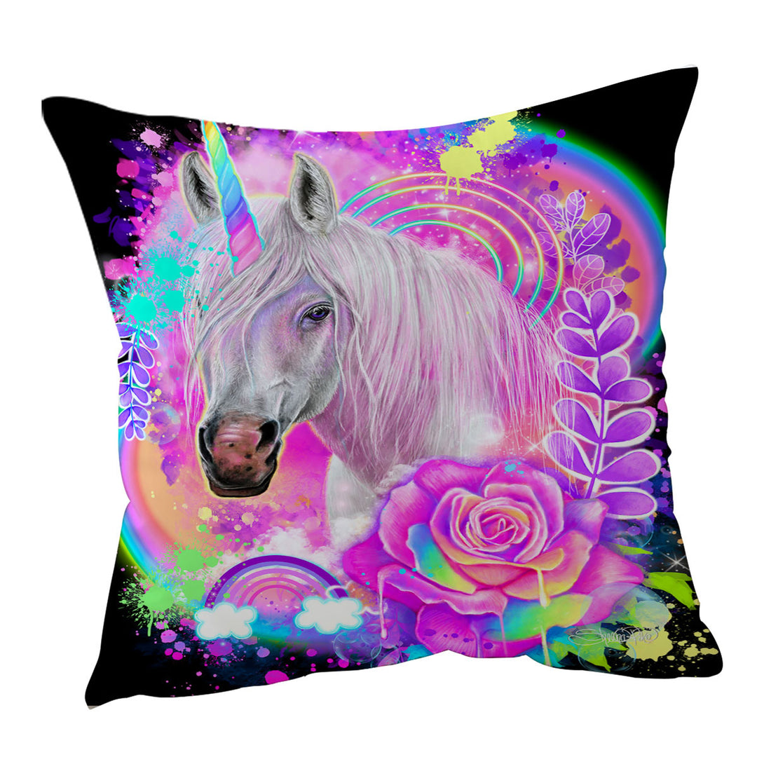Fantasy Art Unicorn Throw Pillows