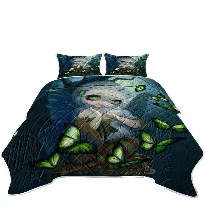 Fantasy Art the Absinthe Butterfly Fairy California King Quilt Sets