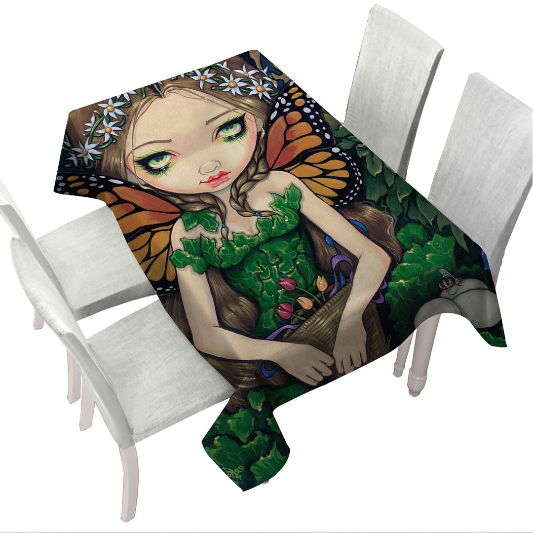 Fantasy Fairy World May Queen Spring and Summer Tablecloth