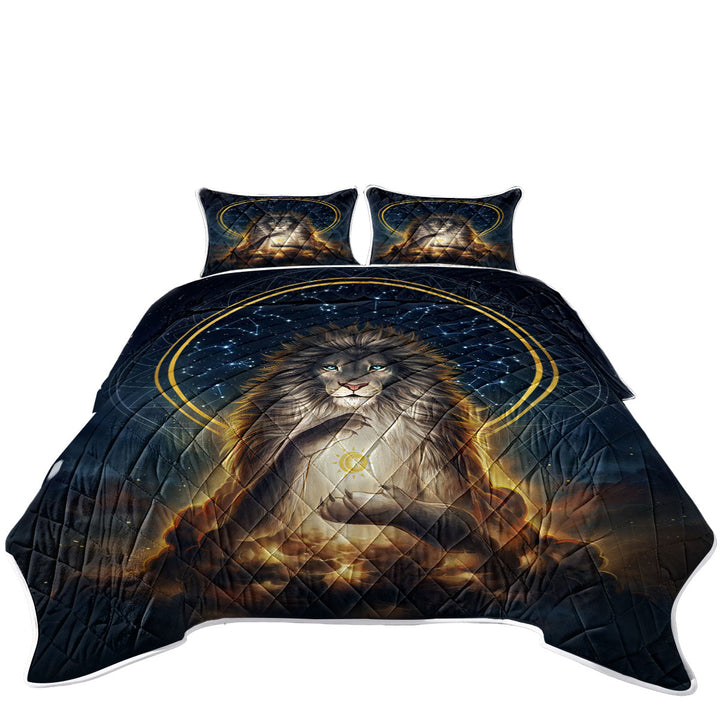 Fantasy Lion God the Soul Keeper King Size Bedspreads