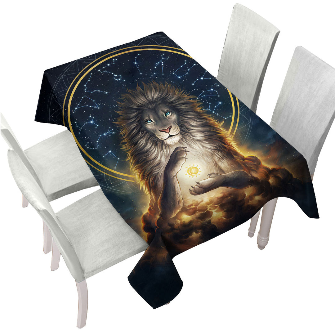 Fantasy Lion God the Soul Keeper Tablecloth