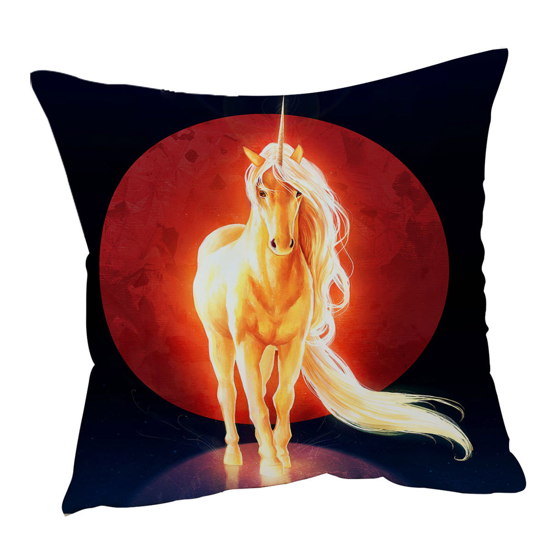 Fantasy Paintings the Last Unicorn Throw Pillow