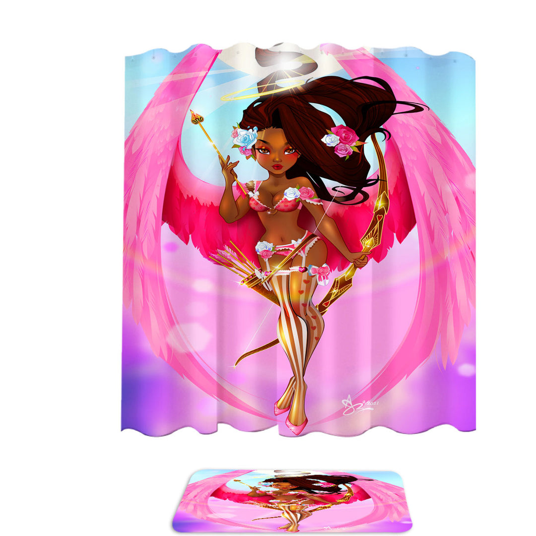 Fantasy Rose the Angel Shower Curtain