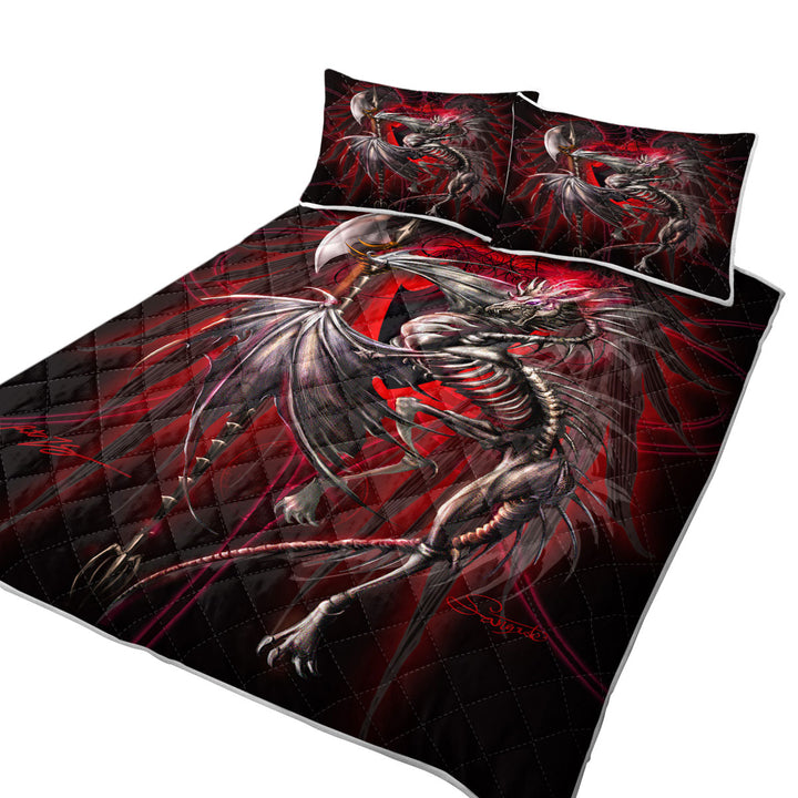Fantasy Weapon Dragon Sword Lich Blade King Size Quilt Sets
