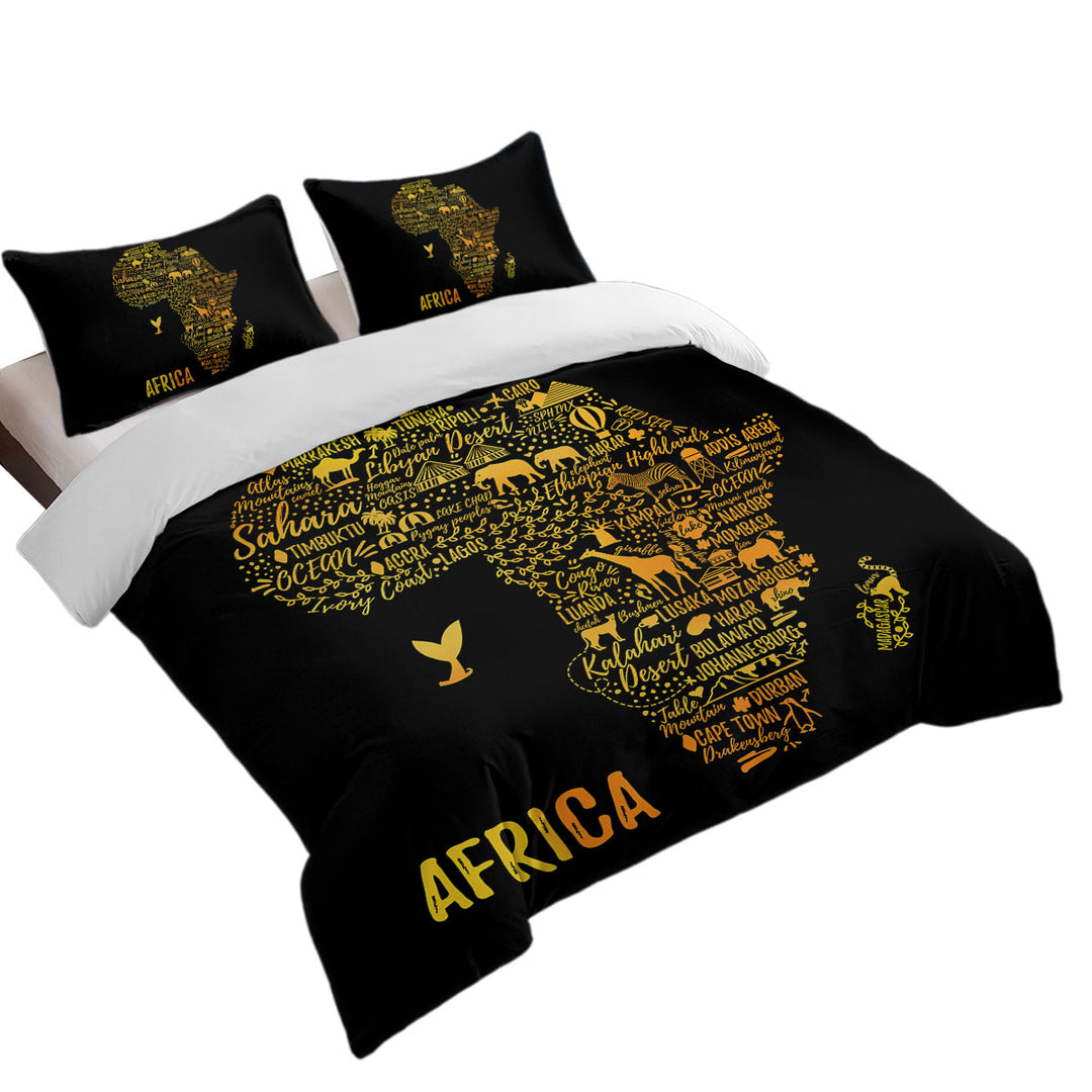 Fascinating Africa The African Continent Coverlet
