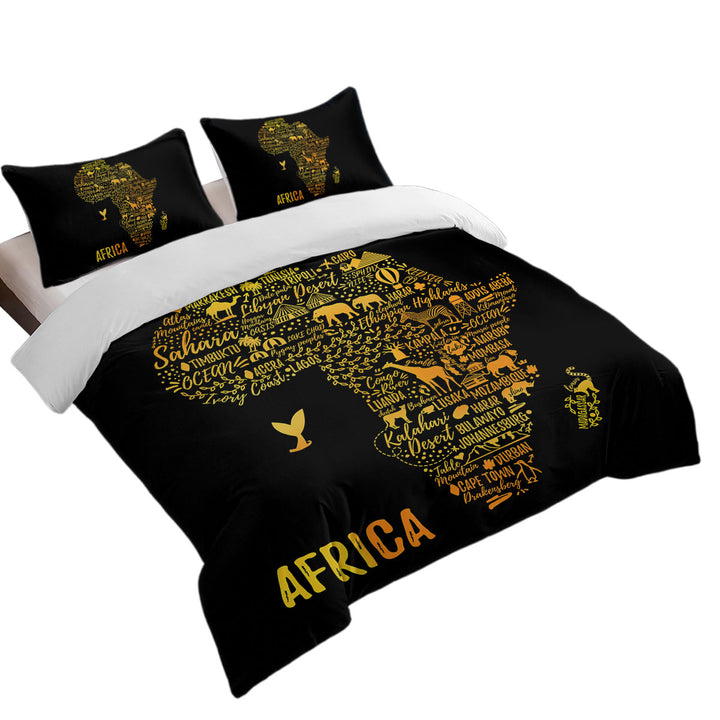 Fascinating Africa The African Continent Coverlet