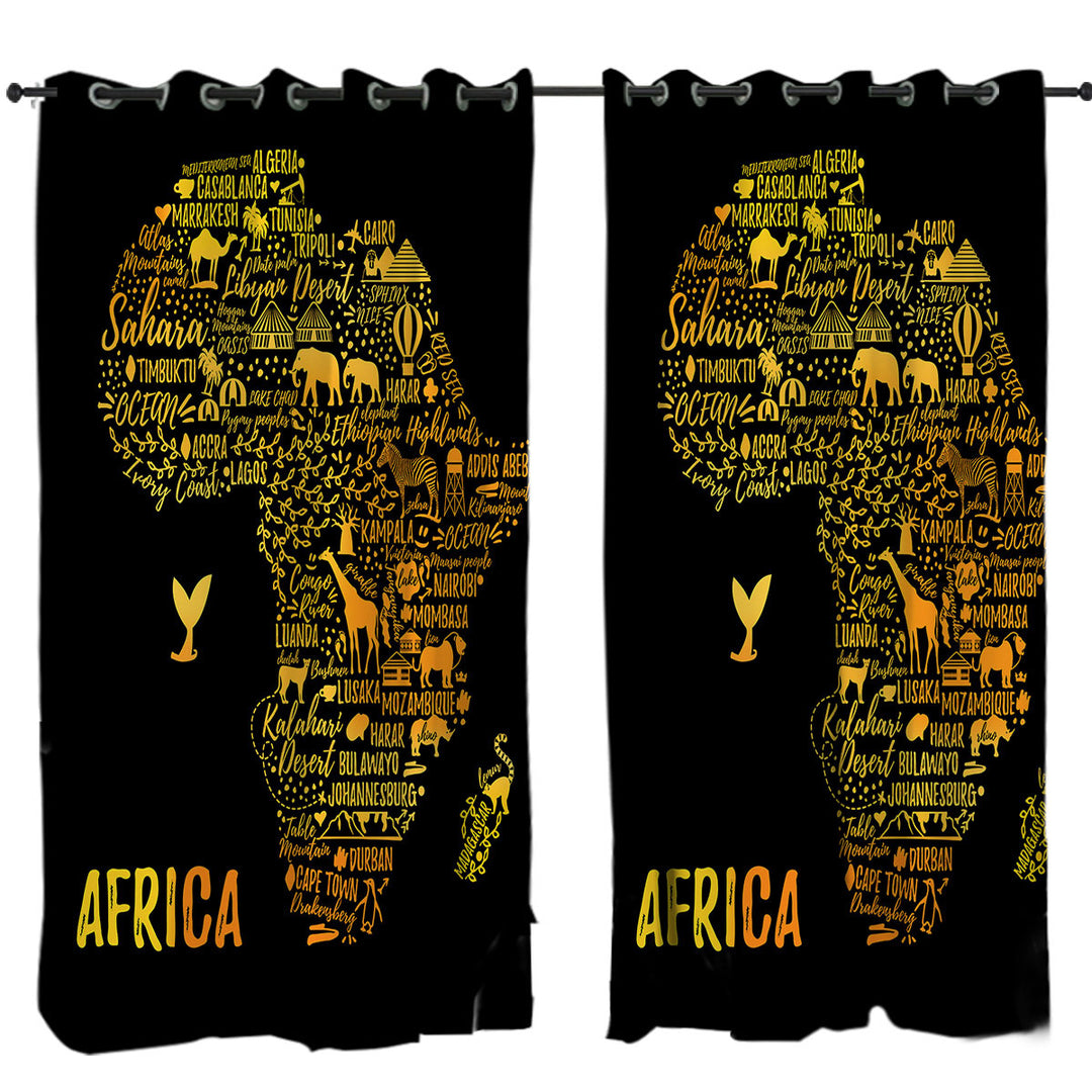 Fascinating Africa The African Continent Drapes and Curtains