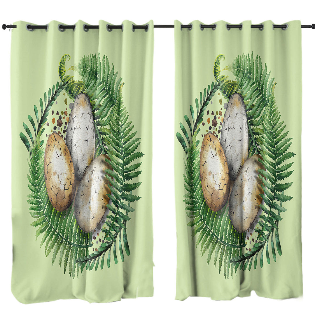 Fern and Dinosaur Eggs Curtain