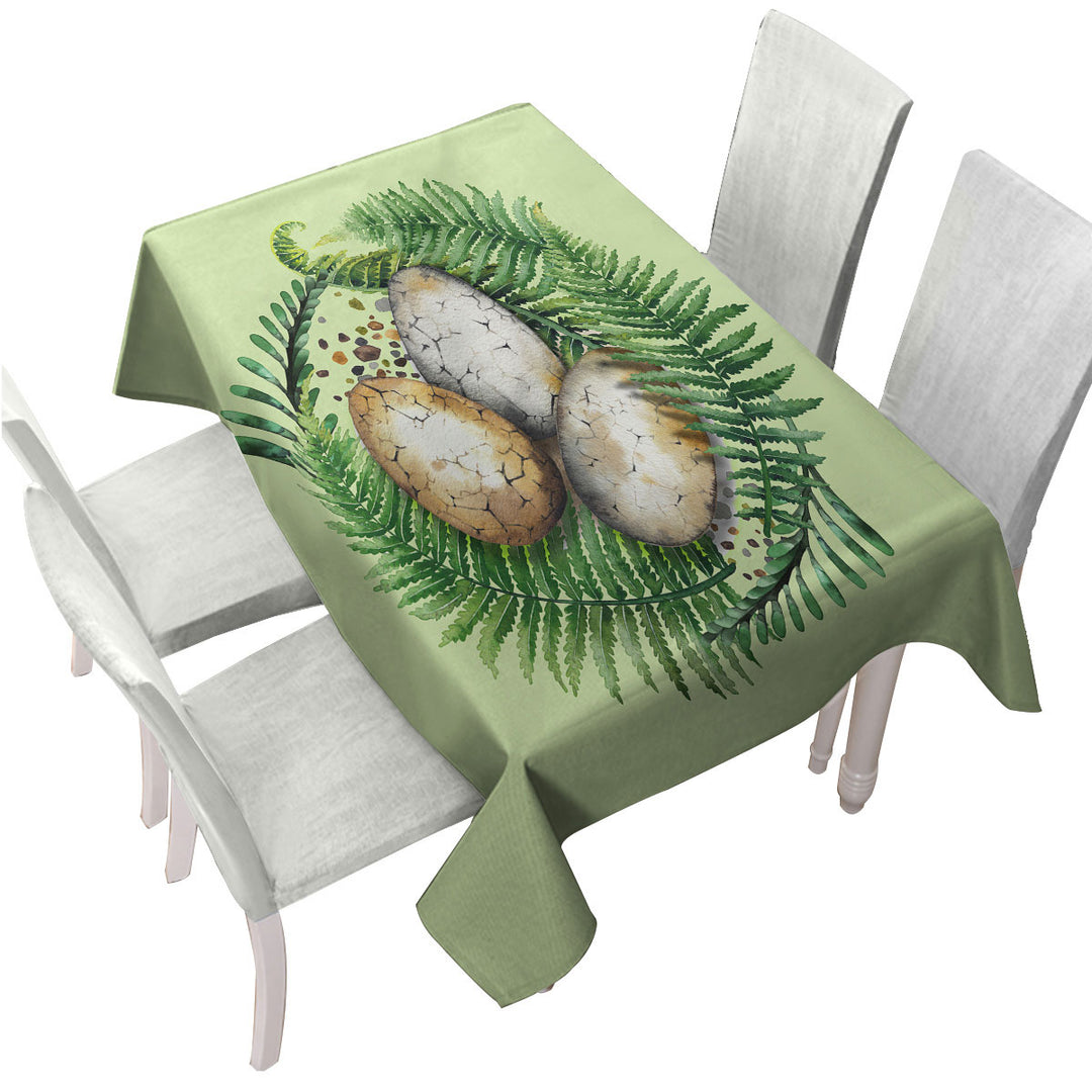 Fern and Dinosaur Eggs Tablecloth