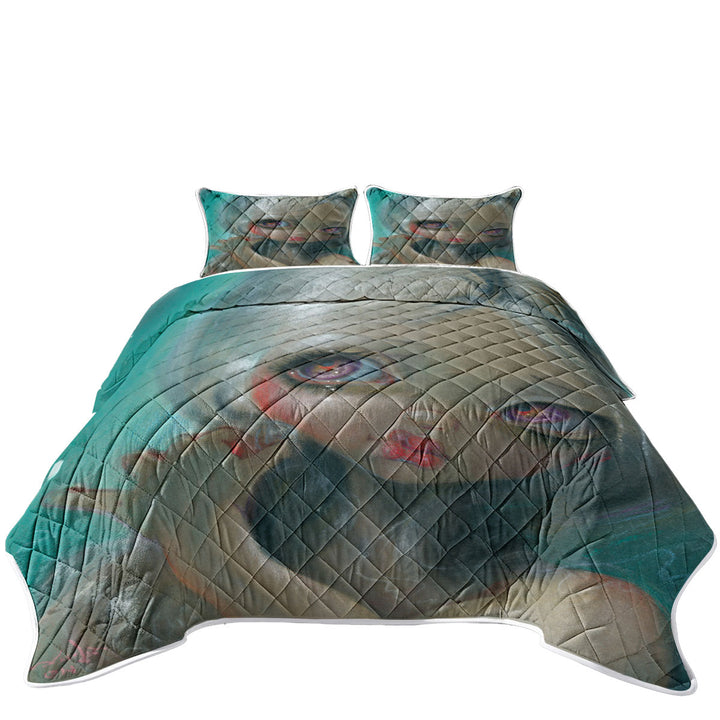 Fine Art A Wistful Moment Maiden Quilts for Beds