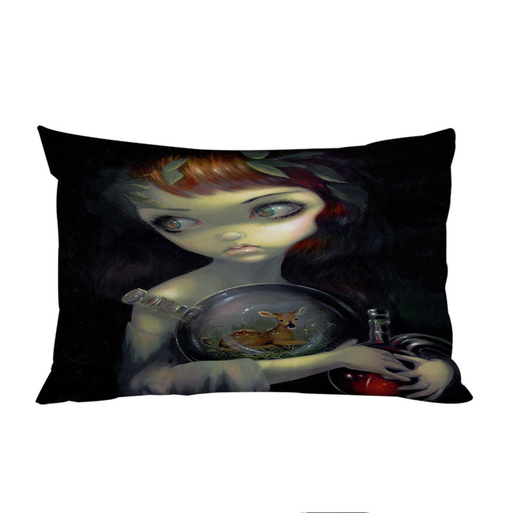 Fine Art Alchemical Girl Microcosm Fawn Pillowcase