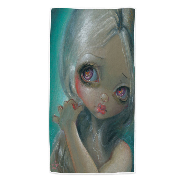 Fine Art Beach Towel A Wistful Moment Maiden