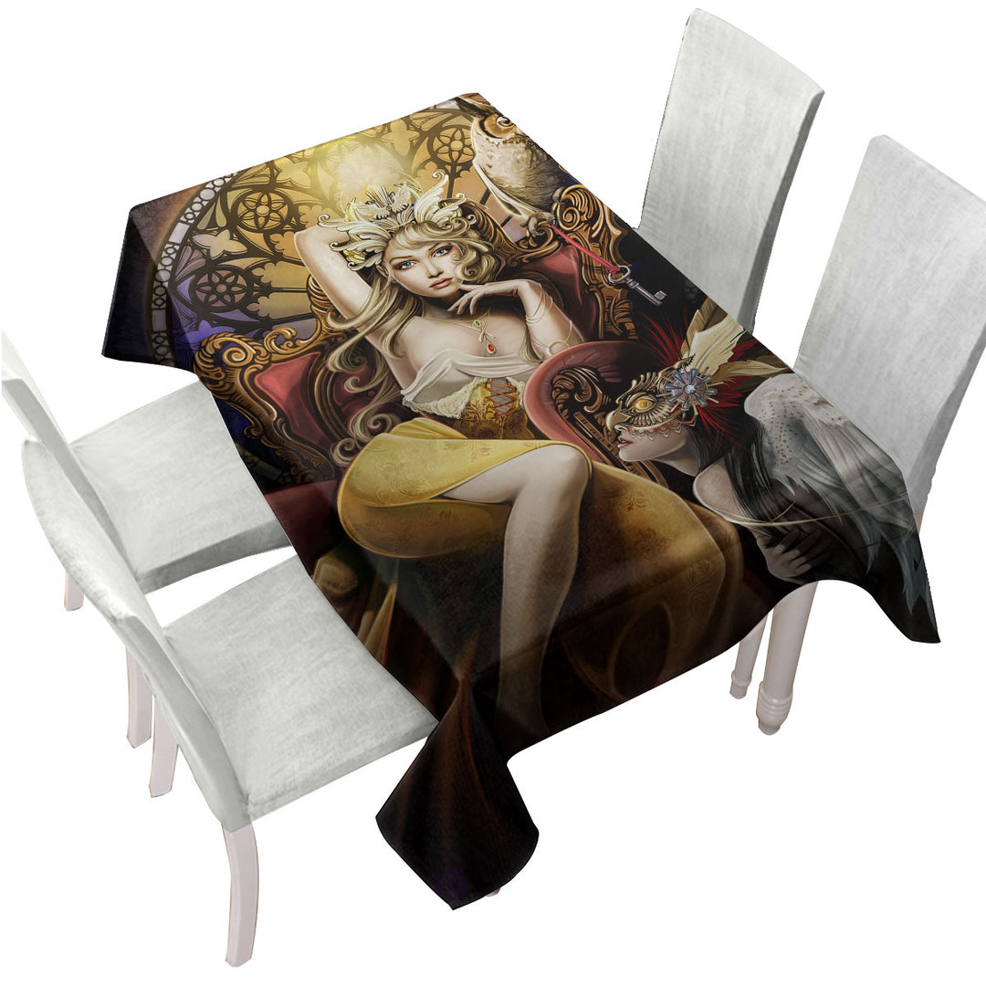 Fine Art Beautiful Girl the Fettered Queen Custom table cloth