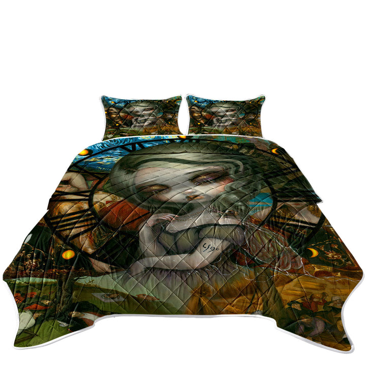 Fine Art Unseelie Court Sloth Seven Deadly Sins King Size Quilt