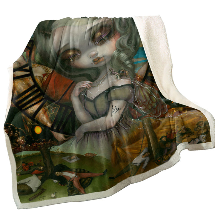 Fine Art Unseelie Court Sloth Seven Deadly Sins Sofa Blankets