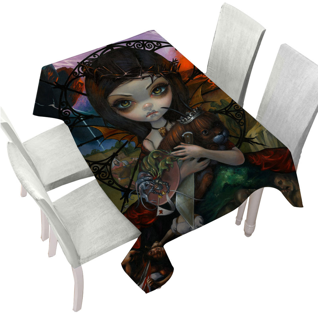 Fine Dark Art Unseelie Court Wrath Seven Deadly Sins Custom table cloth