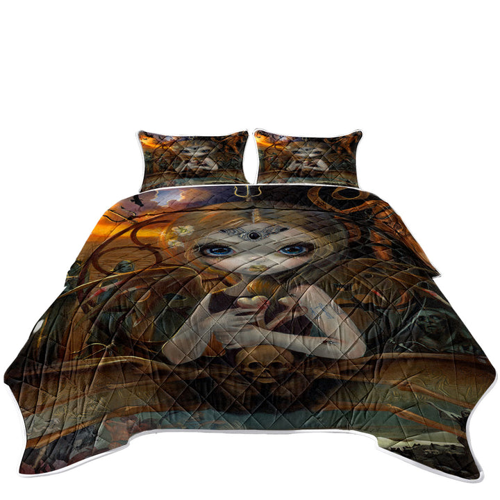 Fine History Art Unseelie Court Famine Spider Fairy Quilt