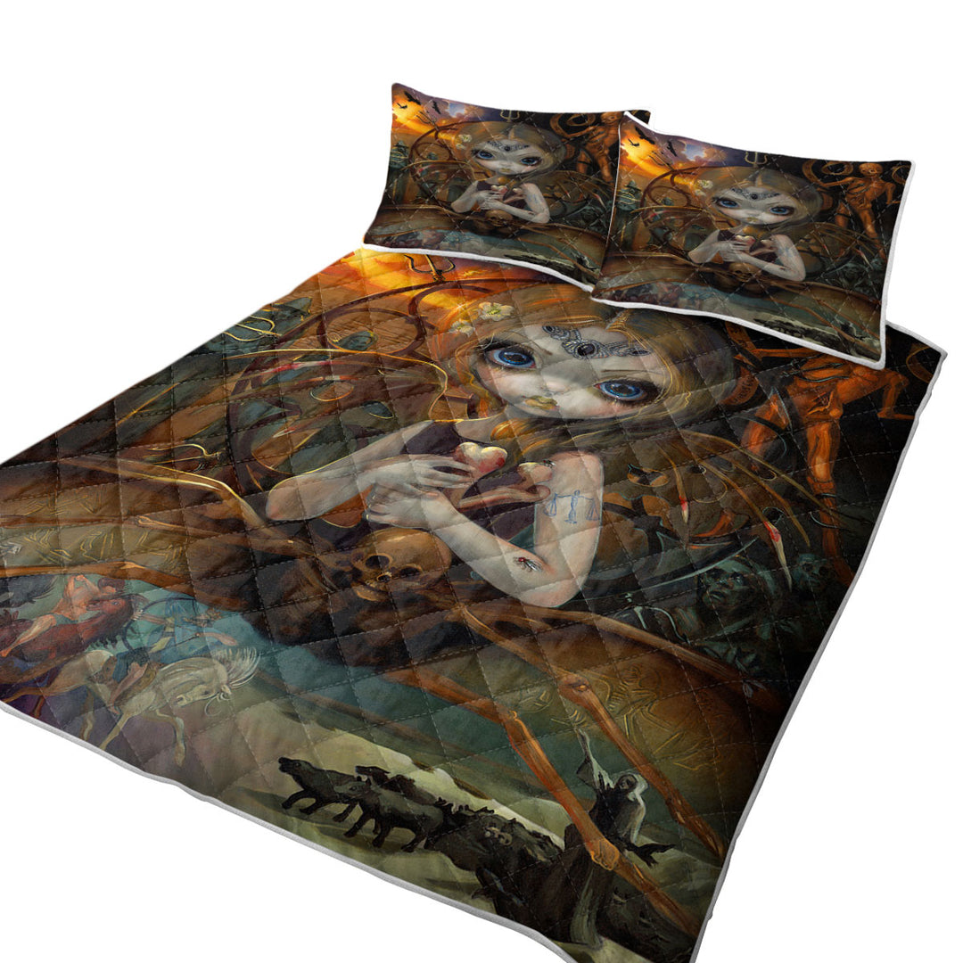 Fine History Art Unseelie Court Famine Spider Fairy Quilts