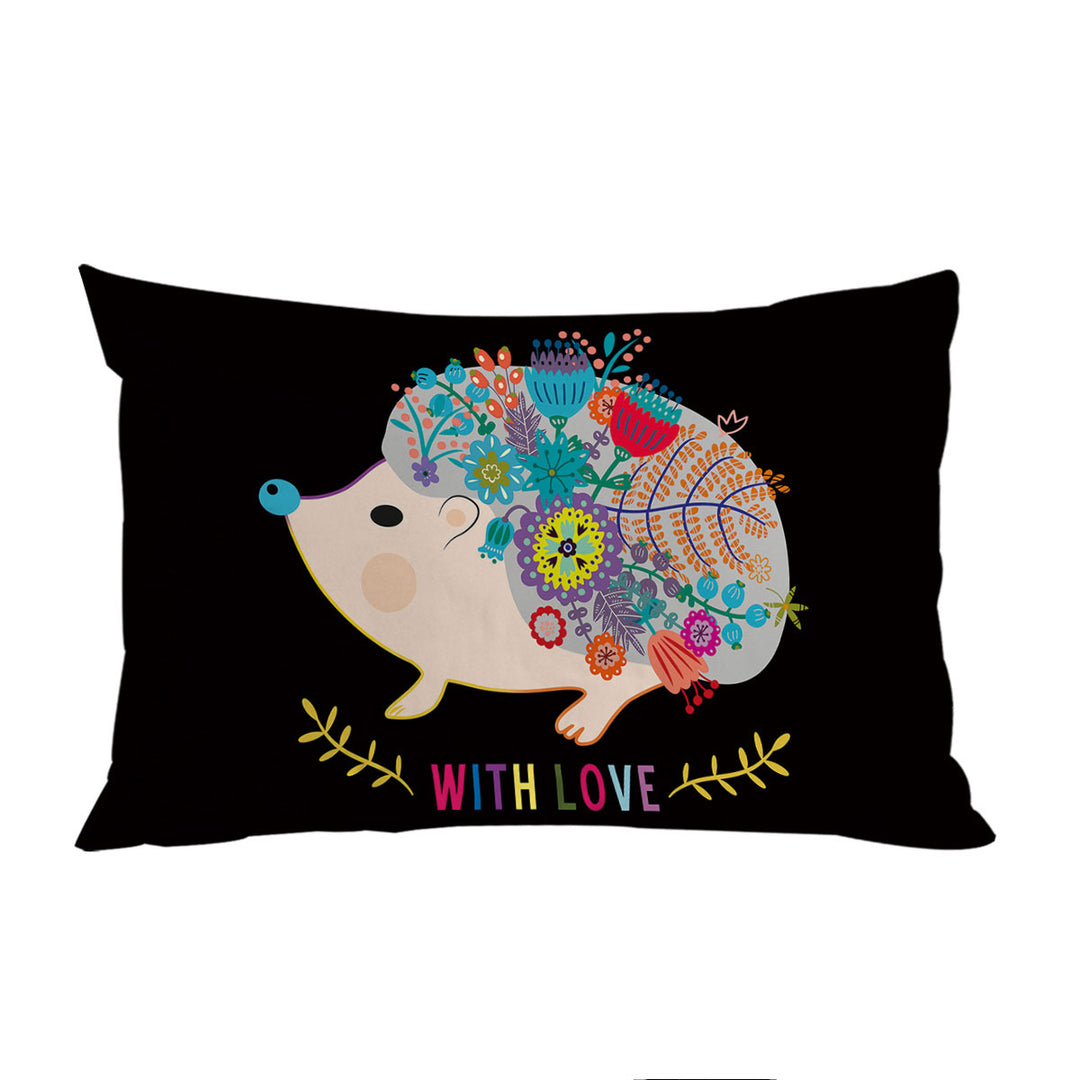 Floral Hedgehog Pillowcase