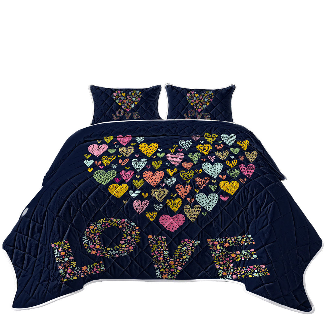 Floral Love and Multi Colored Heart of Hearts Quilt Shop Near Me