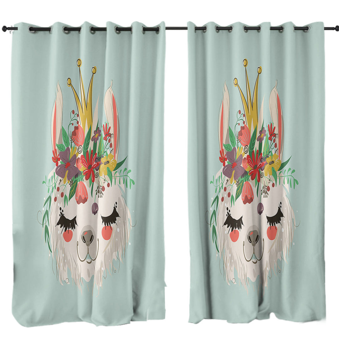 Floral Queen Llama Drapery