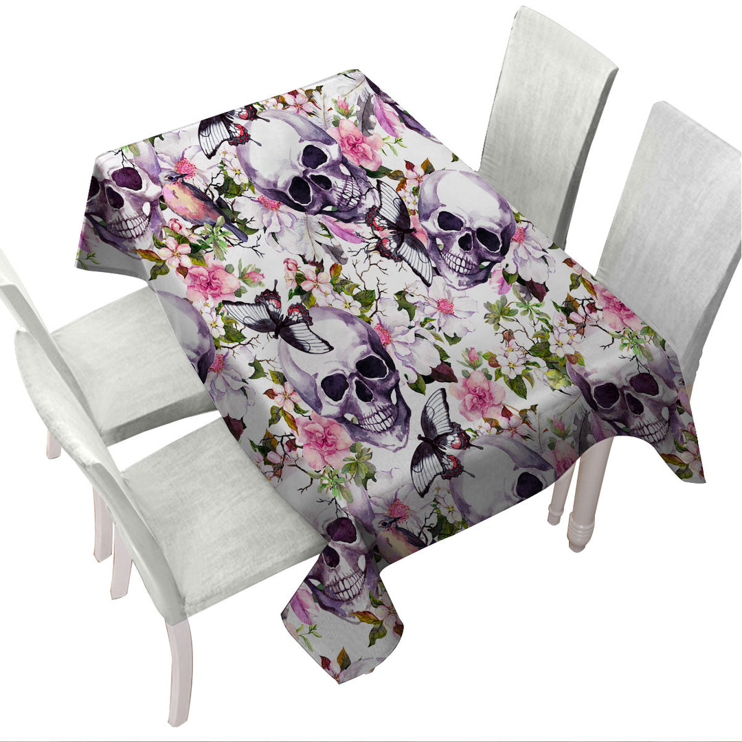Floral Skulls Tablecloths