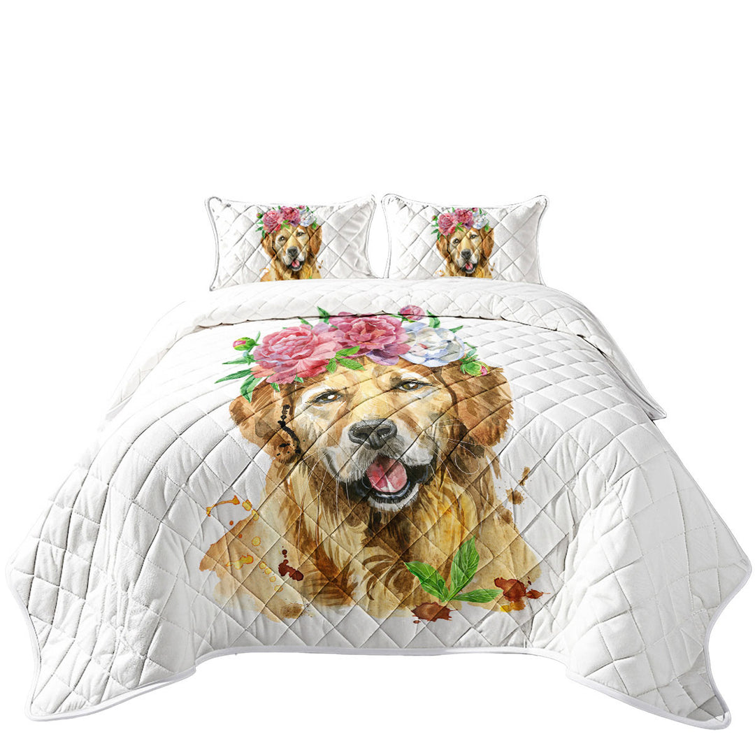 Flowery Labrador Dog Quilts for sale
