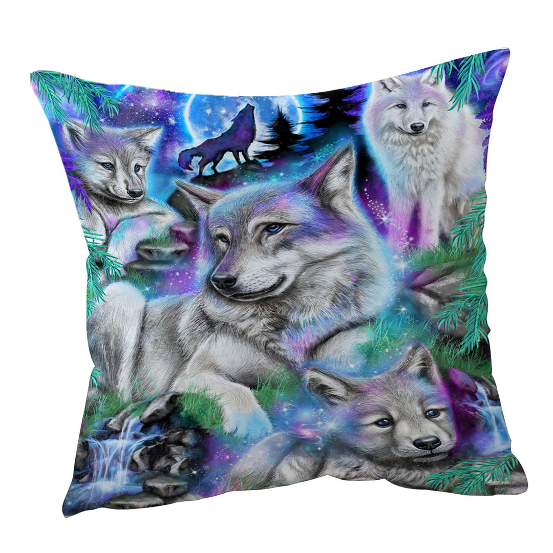 Forest Animals Art Daydream Galaxy Wolves Cushions Covers