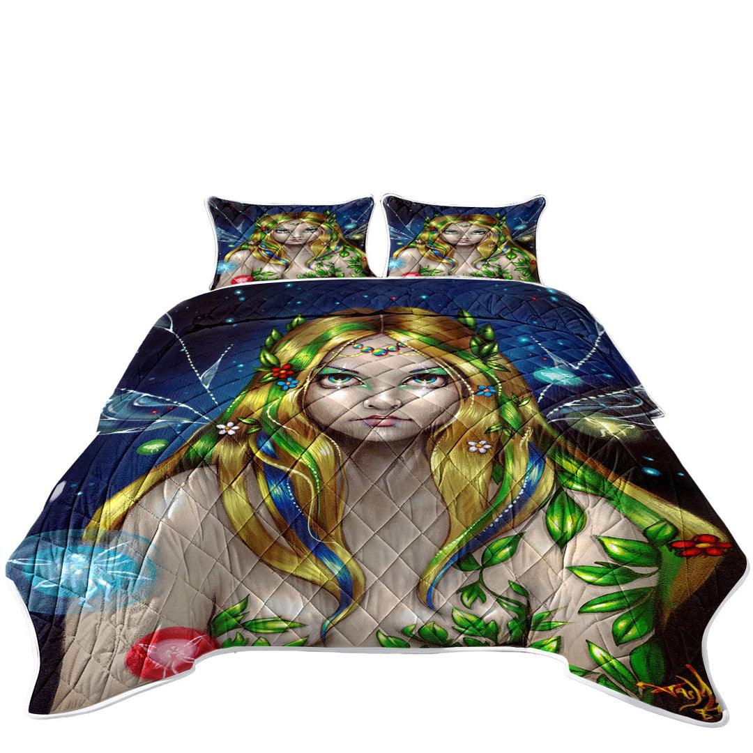 Forest Fairy Queen Titania Coverlet