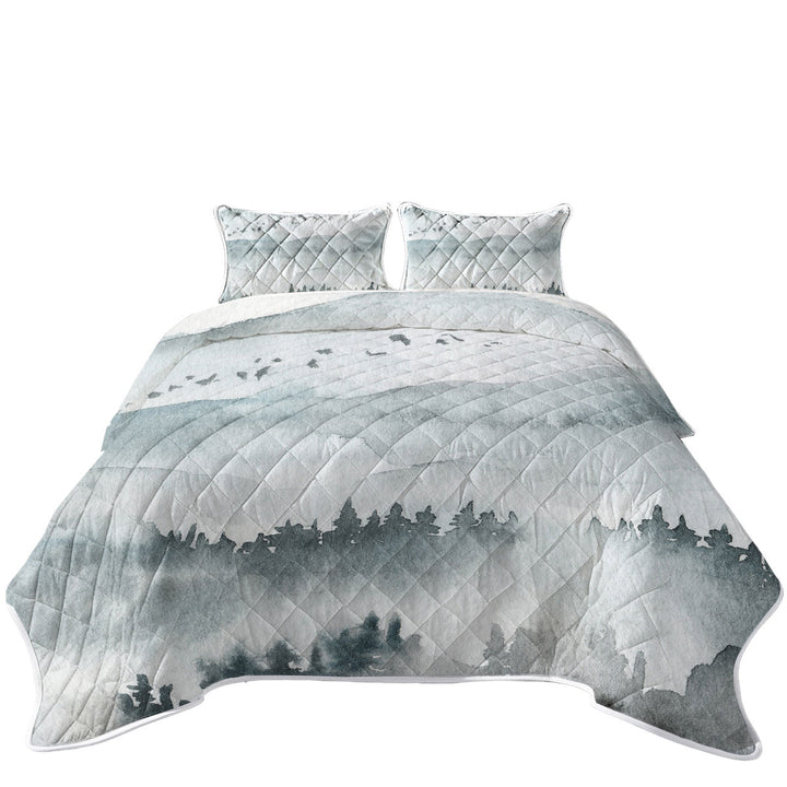Forested Mountain Fog Art Quilts