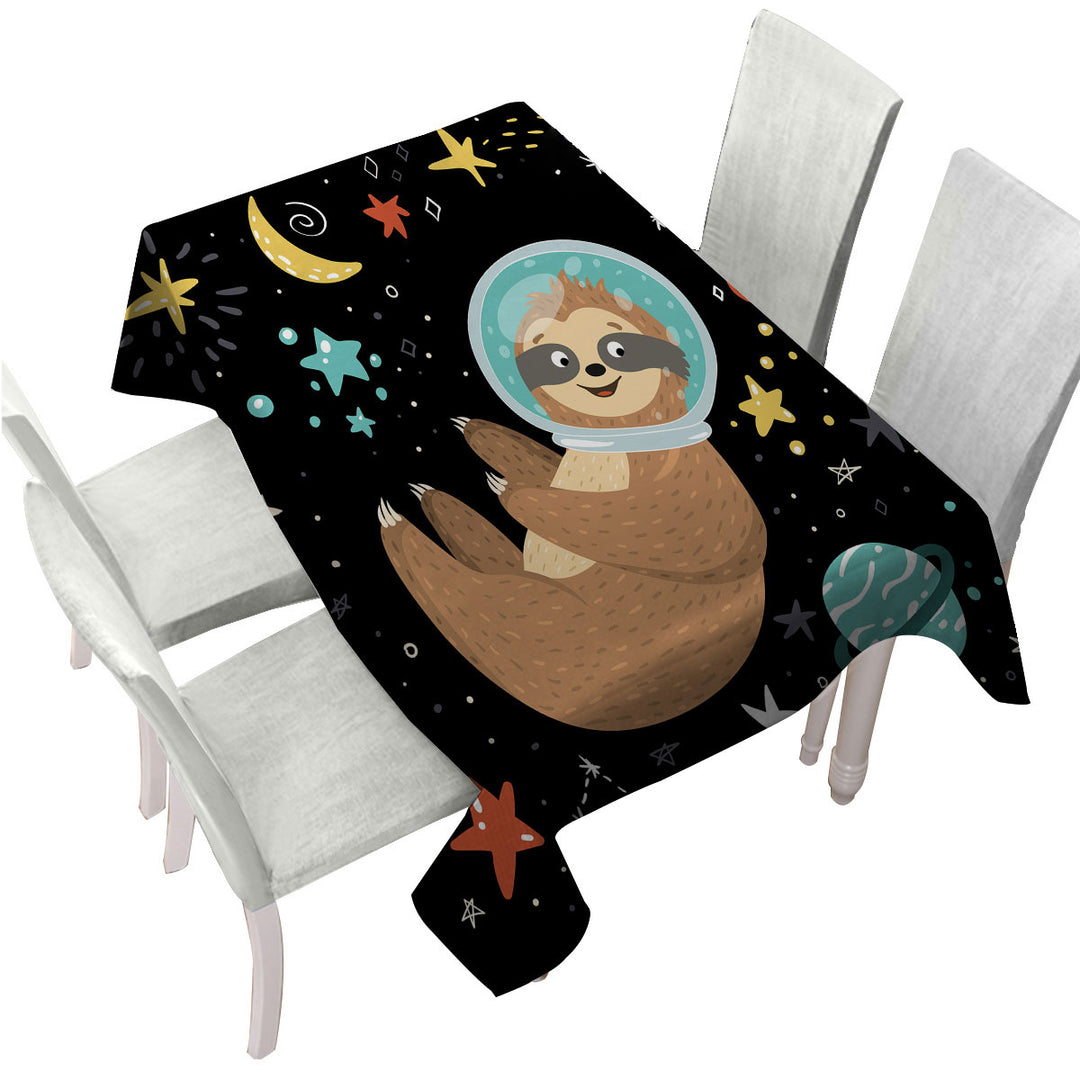 Funny Astronaut Sloth Custom table Covers