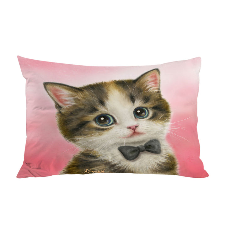 Funny Cat Art Adorable Gentleman Kitten Bed Covers