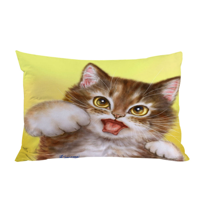 Funny Cats Aggressive Cute Little Kitty Pillowcases