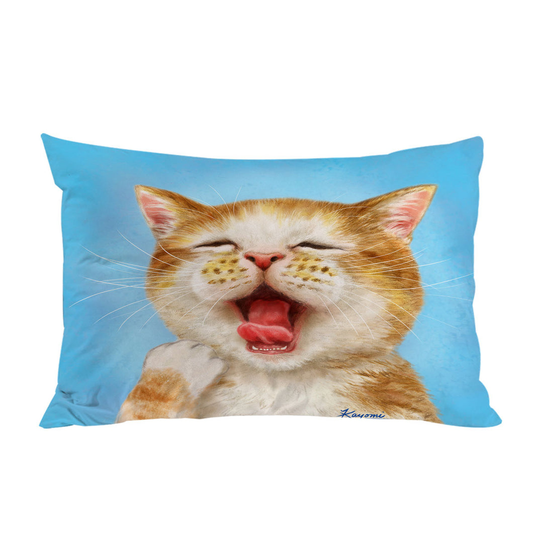 Funny Cats Sleepy Kitten Pillow Case Covers