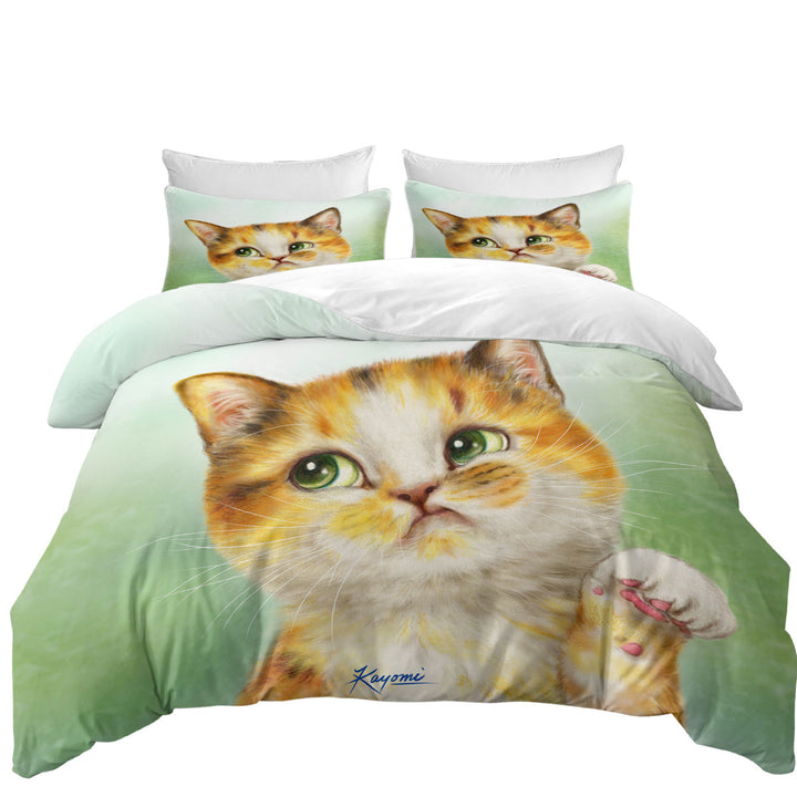 Funny Cats Whatever the Unsatisfied Kitten Comforter Cover