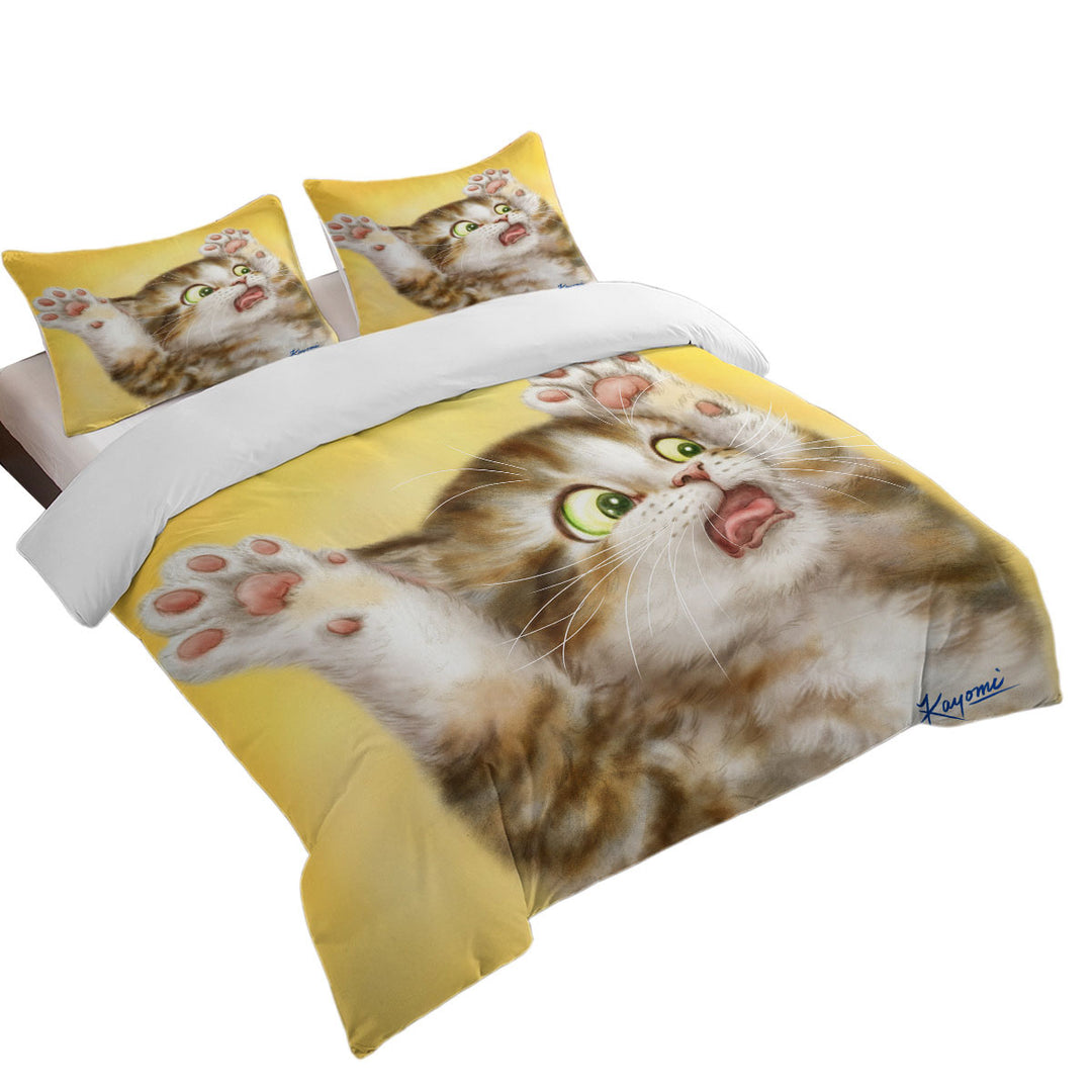 Funny Cats for Kids the Panic Attack Kitty Duvet Covers