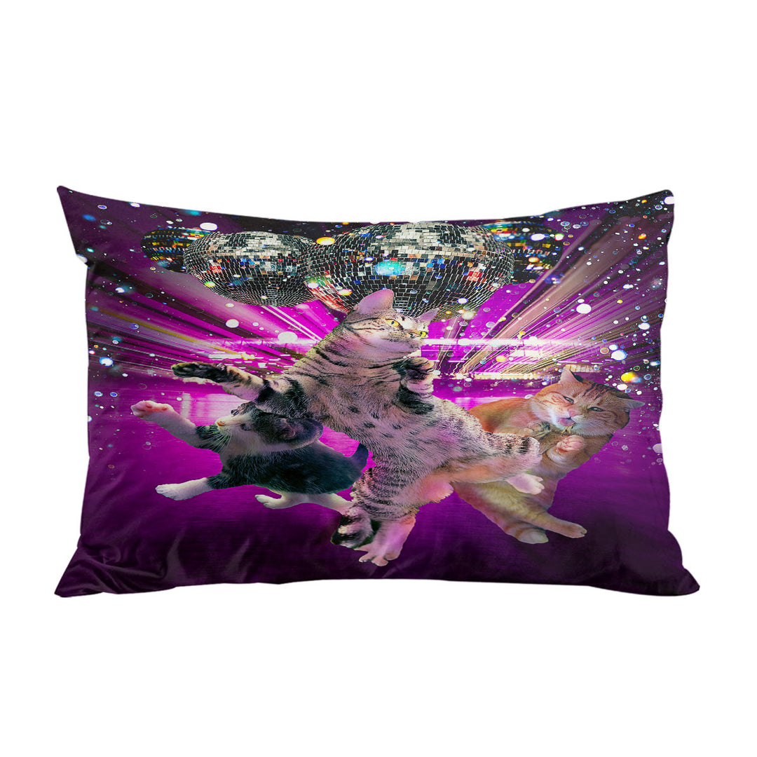 Funny Cool Party Disco Cat Pillowcase
