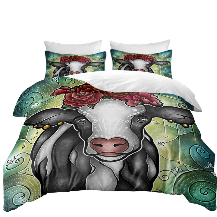 Funny Cow Stained Glass Art Cowlo Frida Best Duvet Covers