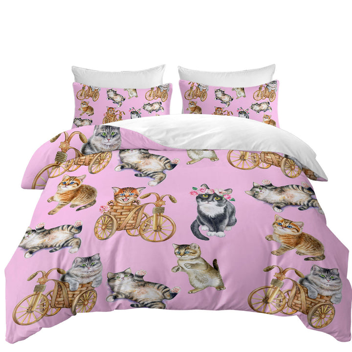 Funny Cute Cats California King Duvet Cover