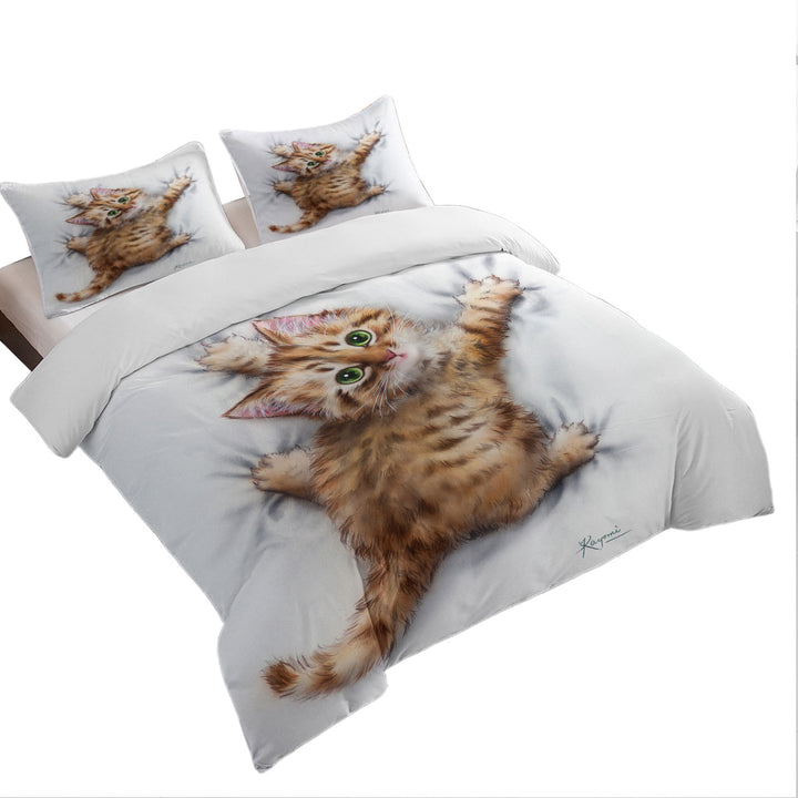 Funny Cute Cats Designs Hang on Ginger Kitten Donna Covers