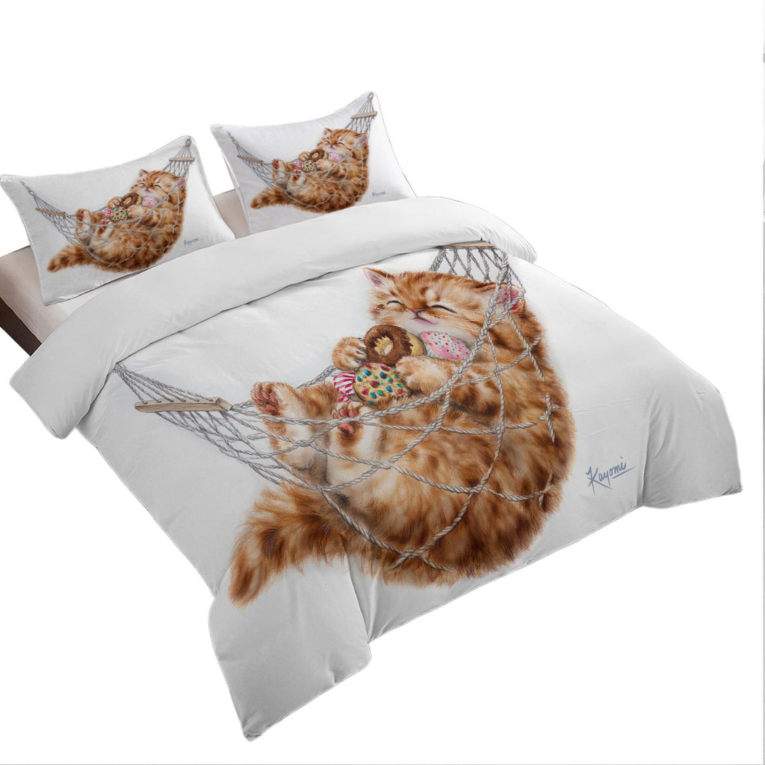 Funny Cute Cats Designs Happy Hammock Kitten Duvet Covers