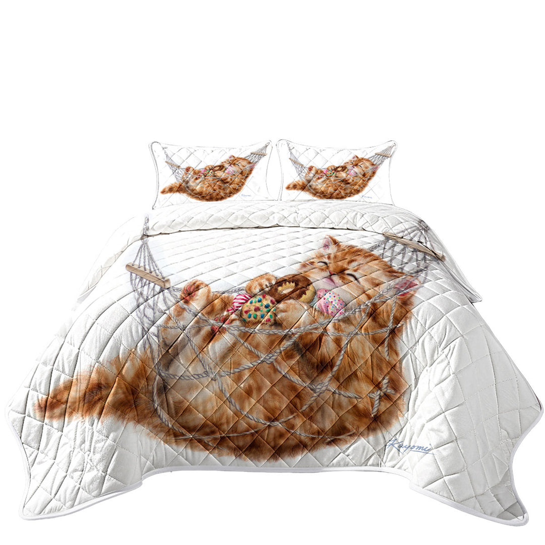 Funny Cute Cats Designs Happy Hammock Kitten Quilts