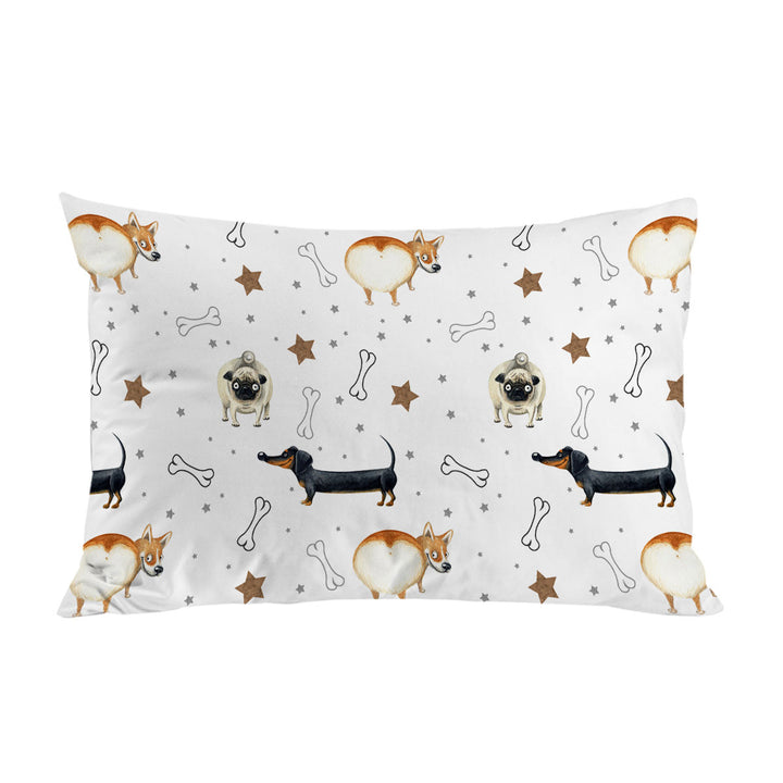 Funny Dogs and Bones Pattern Pillow Cases