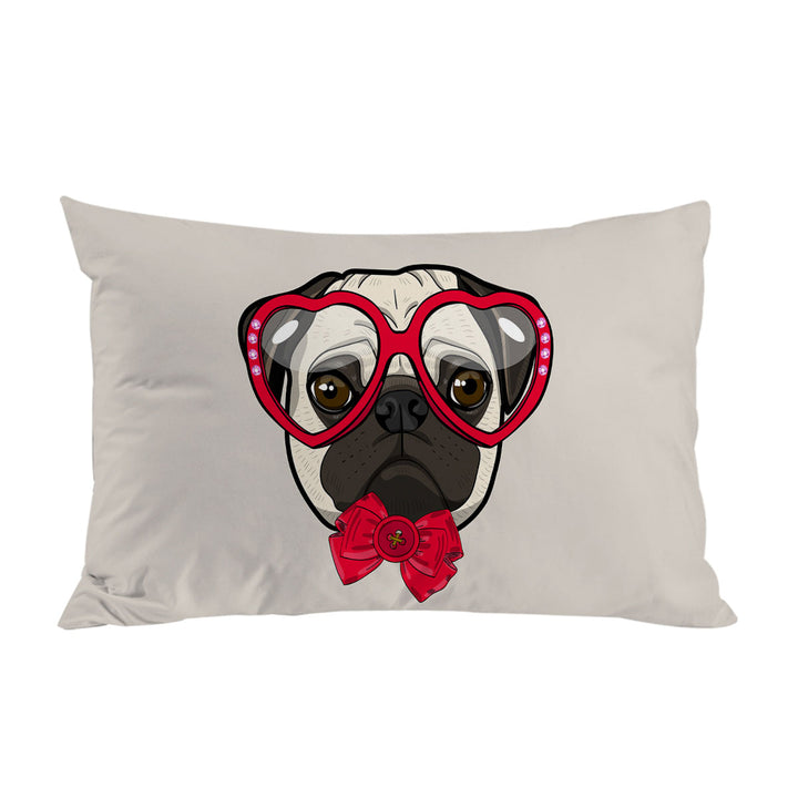 Funny Elegant Pug Dog Pillowcase
