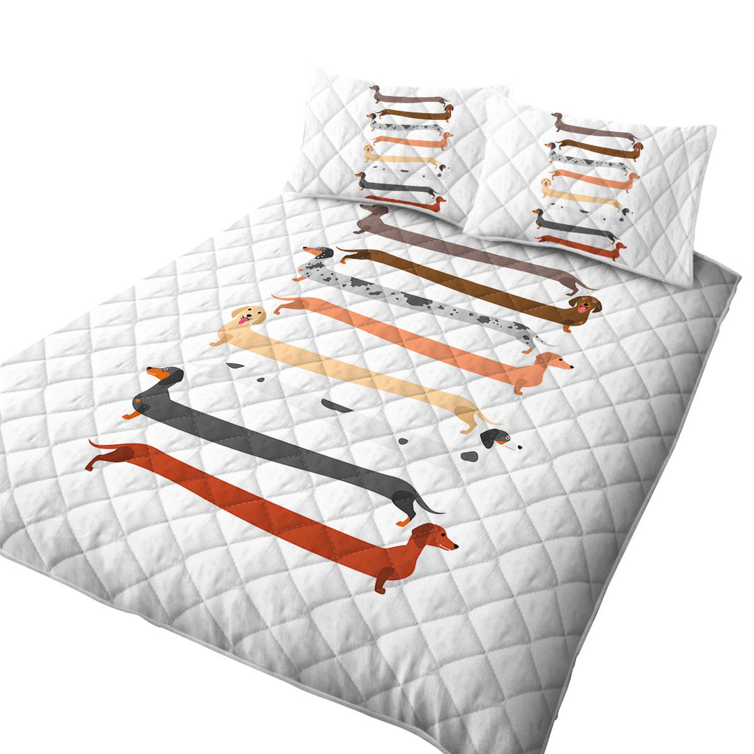 Funny Extra Long Dachshund Dogs Quilts
