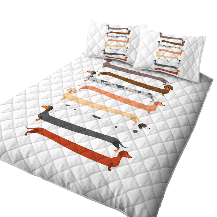 Funny Extra Long Dachshund Dogs Quilts